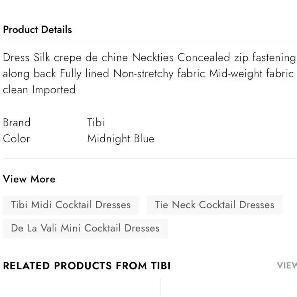 Tibi New Silk Crepe Tie Neck Mini Dress Size 6 Cocktail Party 70s Retro Office